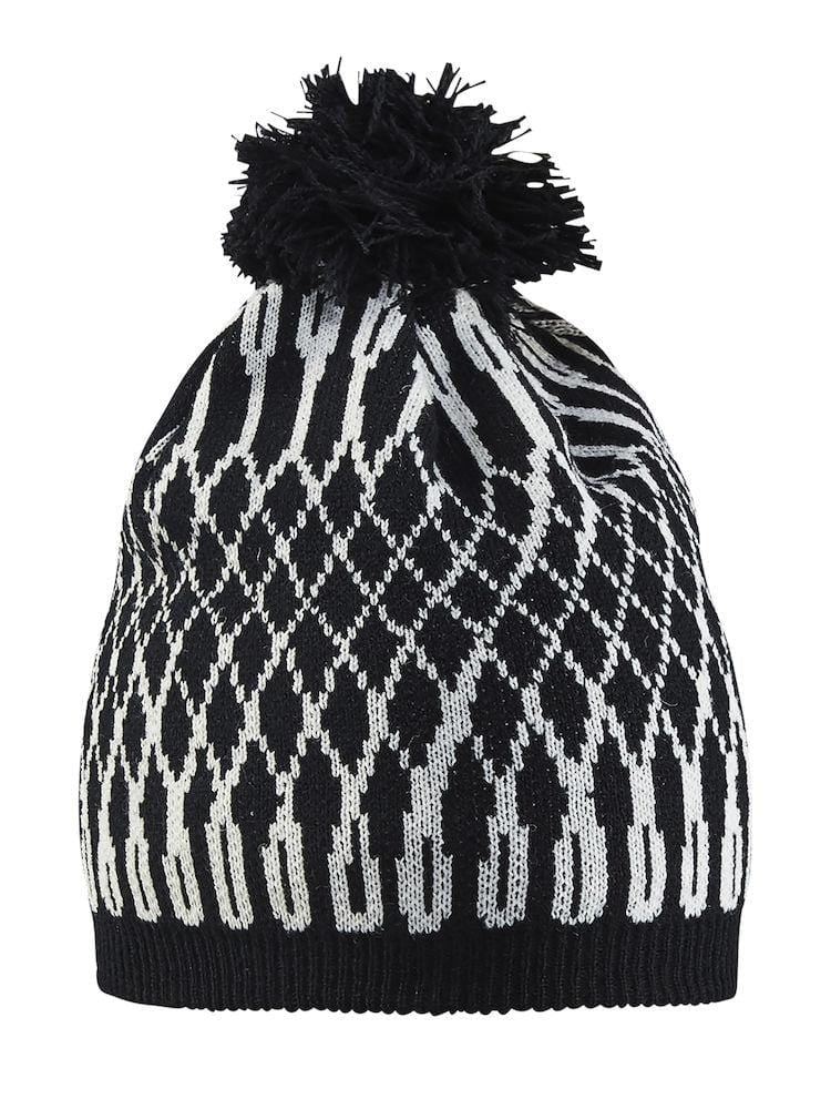 SNOWFLAKE HAT BLACK/WHITE L/XL - wirbe-welt.shop