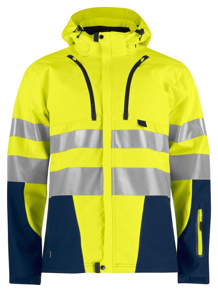 Projob Herren Softshell Jacke Funktionell EN ISO 20471 Klasse 3/2 XS-4XL - wirbe-welt.shop