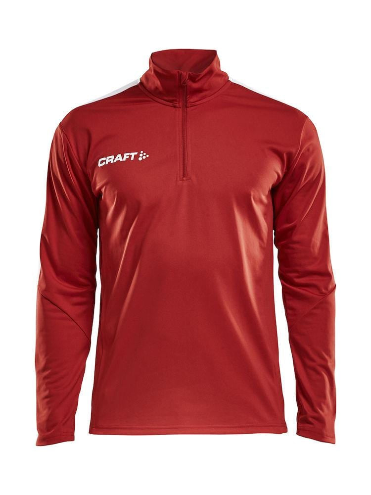 CRAFT PROGRESS HALFZIP LS TEE MEN BLACK/WHITE S - wirbe-welt.shop