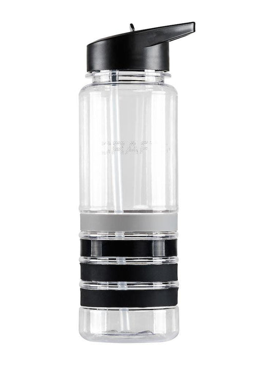 TRANSPARENT WATERBOTTLE BLACK ONE SIZE - wirbe-welt.shop