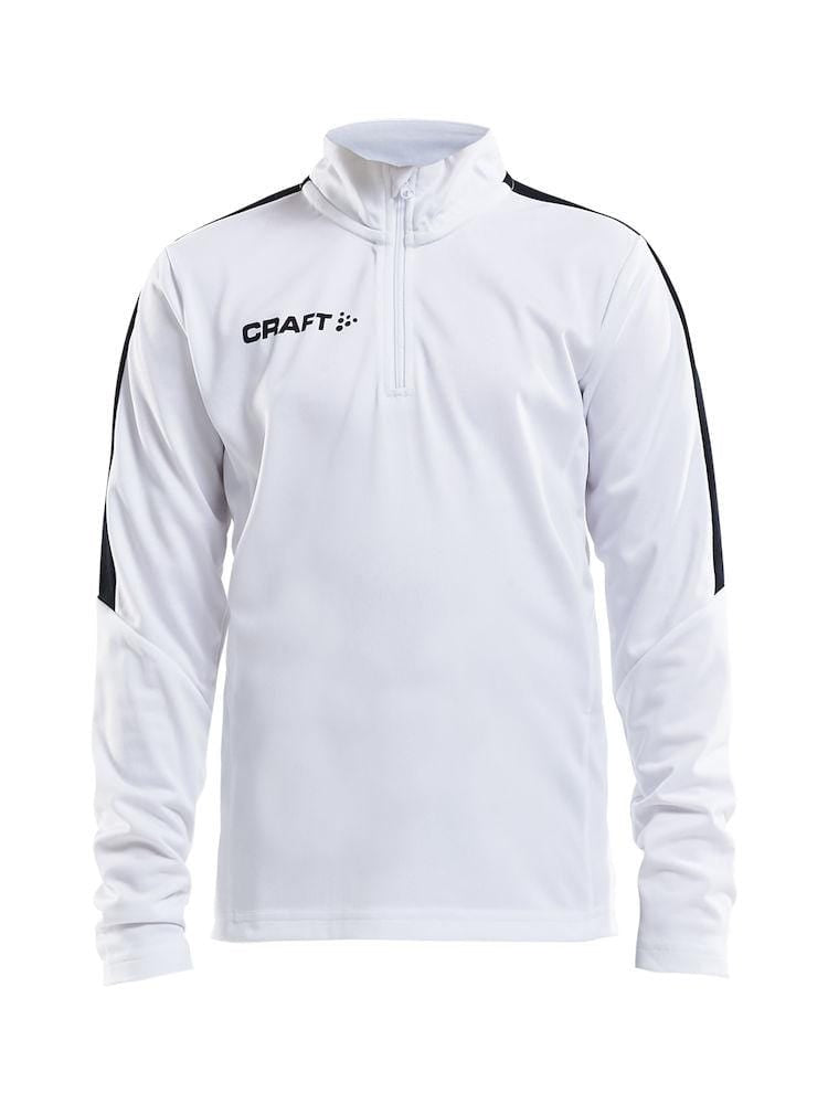 CRAFT PROGRESS HALFZIP LS TEE BLACK/WHITE 134/140 - wirbe-welt.shop