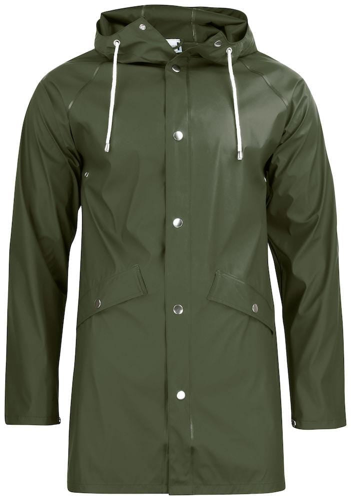 Unisex Regenjacke mit metallischen Druckknöpfen - wirbe-welt.shop
