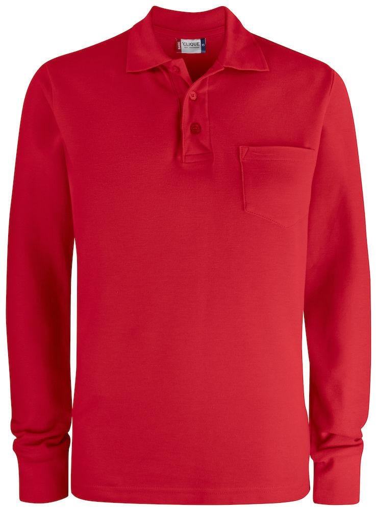 Clique Unisex Langarm Poloshirt-Basic Polo LS Pocket - wirbe-welt.shop