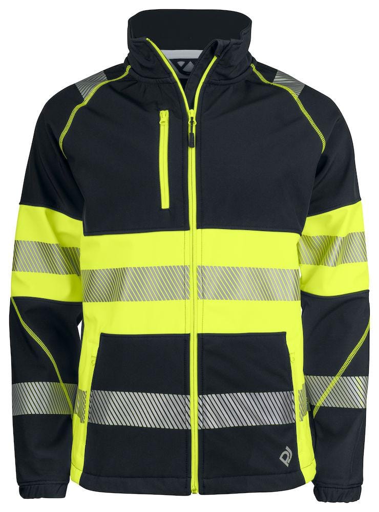 Projob Herren Softshell Arbeitsjacke mit Reflexstreifen En Iso 20471 Klasse - wirbe-welt.shop