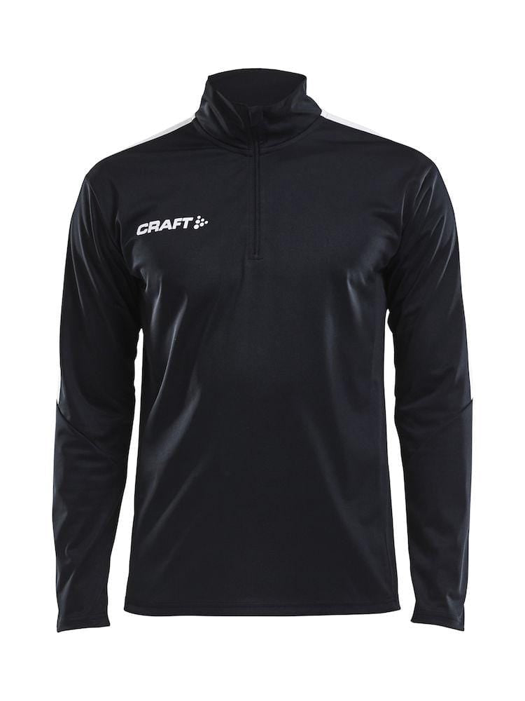 CRAFT PROGRESS HALFZIP LS TEE MEN BLACK/WHITE S - wirbe-welt.shop