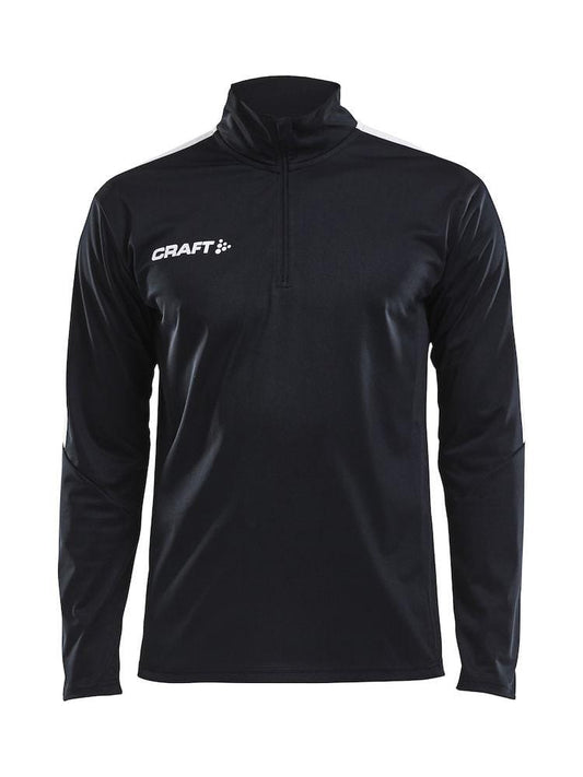 CRAFT PROGRESS HALFZIP LS TEE MEN BLACK/WHITE S - wirbe-welt.shop