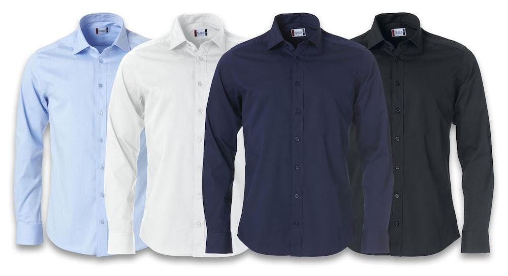 Leichtes Langarm Hemd- Ton in Ton Knöpfe-Easy Care Behandlung - wirbe-welt.shop