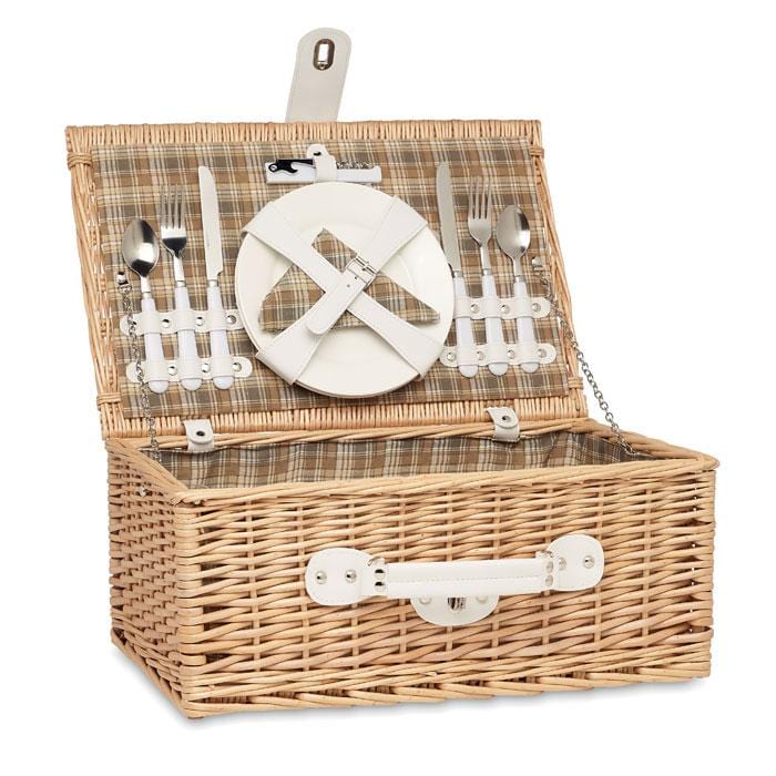 Picknickkorbset für 2 Personen aus Weidengeflecht - wirbe-welt.shop