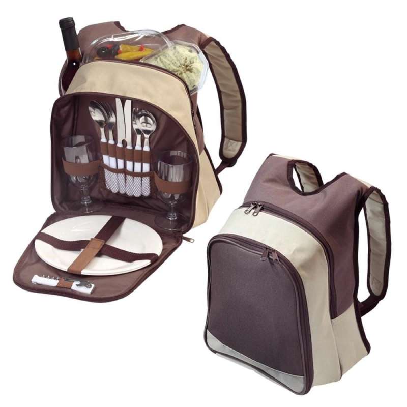 Picknickrucksack "Meadow", dunkelbraun - wirbe-welt.shop