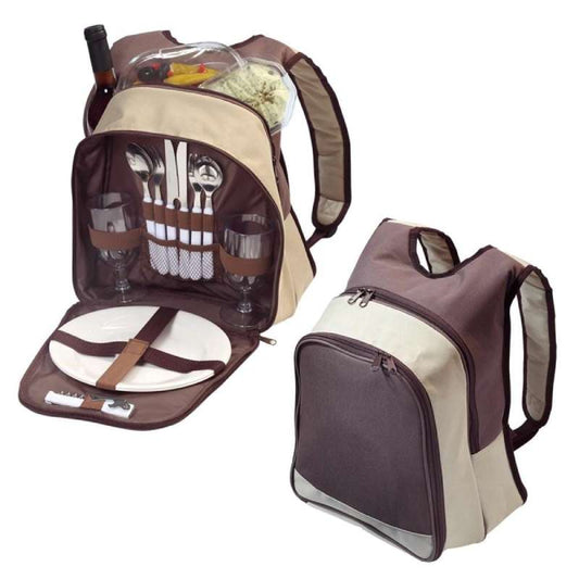 Picknickrucksack "Meadow", dunkelbraun - wirbe-welt.shop