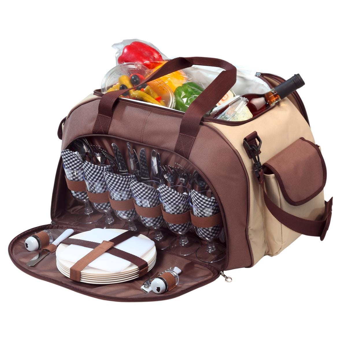 Picknicktasche "Meadow", dunkelbraun Super Qualität - wirbe-welt.shop