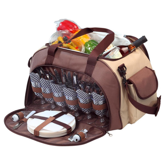 Picknicktasche "Meadow", dunkelbraun Super Qualität - wirbe-welt.shop