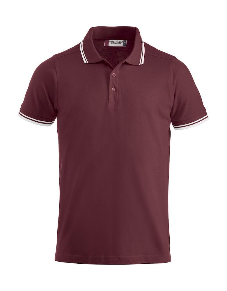 Clique Unisex Polo-Shirt 'Amarillo' mit modischen Kontraststreifen - wirbe-welt.shop