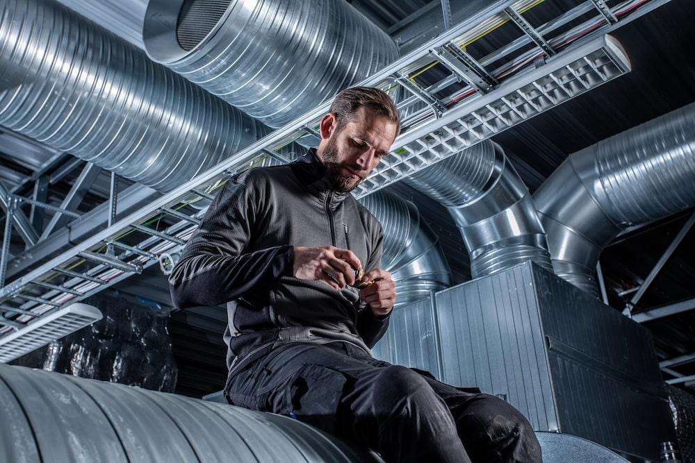 Projob Arbeitskleidung -  Herren Microfleece Poloshirt in Ripstop Optik - wirbe-welt.shop