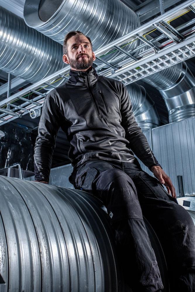 Projob Arbeitskleidung -  Herren Microfleece Poloshirt in Ripstop Optik - wirbe-welt.shop