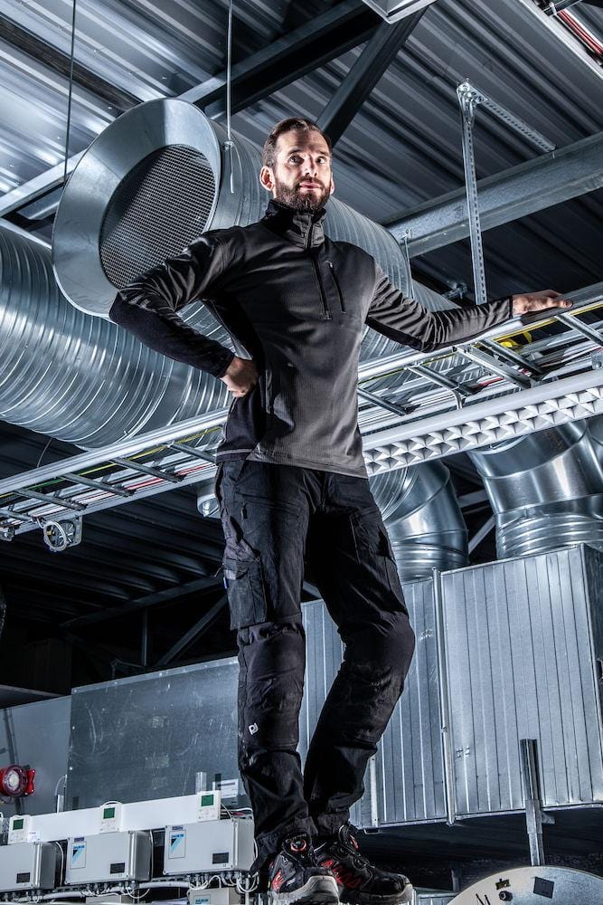 Projob Arbeitskleidung -  Herren Microfleece Poloshirt in Ripstop Optik - wirbe-welt.shop