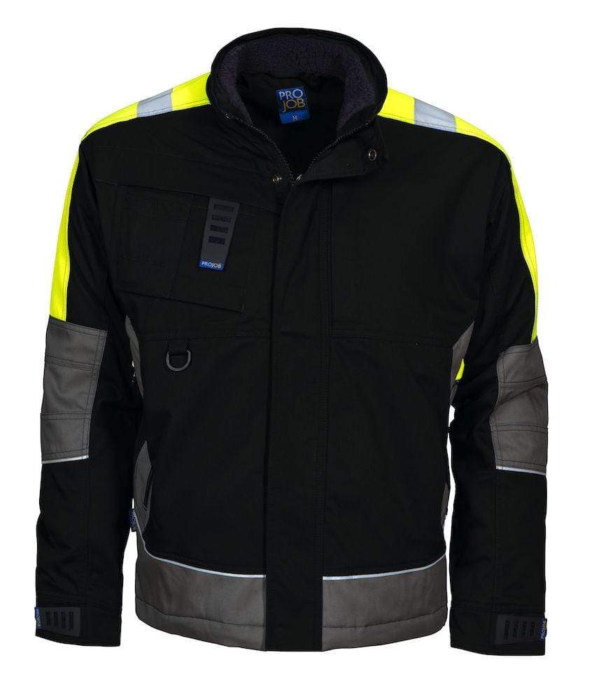 Projob Herren Arbeits Jacke mit fluoreszierenden Kontrastelementen, gefüttert - wirbe-welt.shop