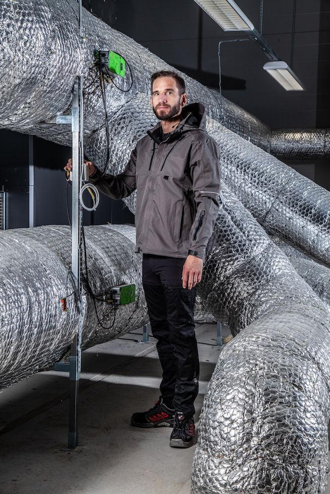 Projob Herren Softshell Jacke 3-lagig Gefüttert mit abnehmbarer Kapuze - wirbe-welt.shop