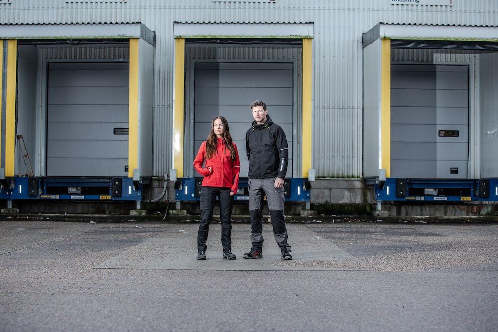 Projob Herren Softshell Jacke 3-lagig Gefüttert mit abnehmbarer Kapuze - wirbe-welt.shop