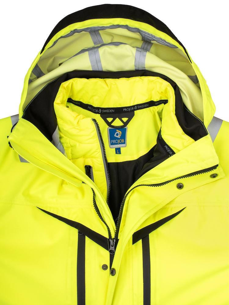 Projob Herren Wind- und Wasserdichter Parka 3-in-1 EN ISO 20471 Klasse 3/2 - 646417 - wirbe-welt.shop