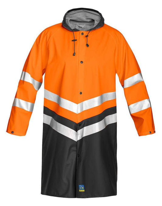 Herren Regenmantel- Warnschutzmantel  EN ISO 20471 KLASSE 3 - wirbe-welt.shop
