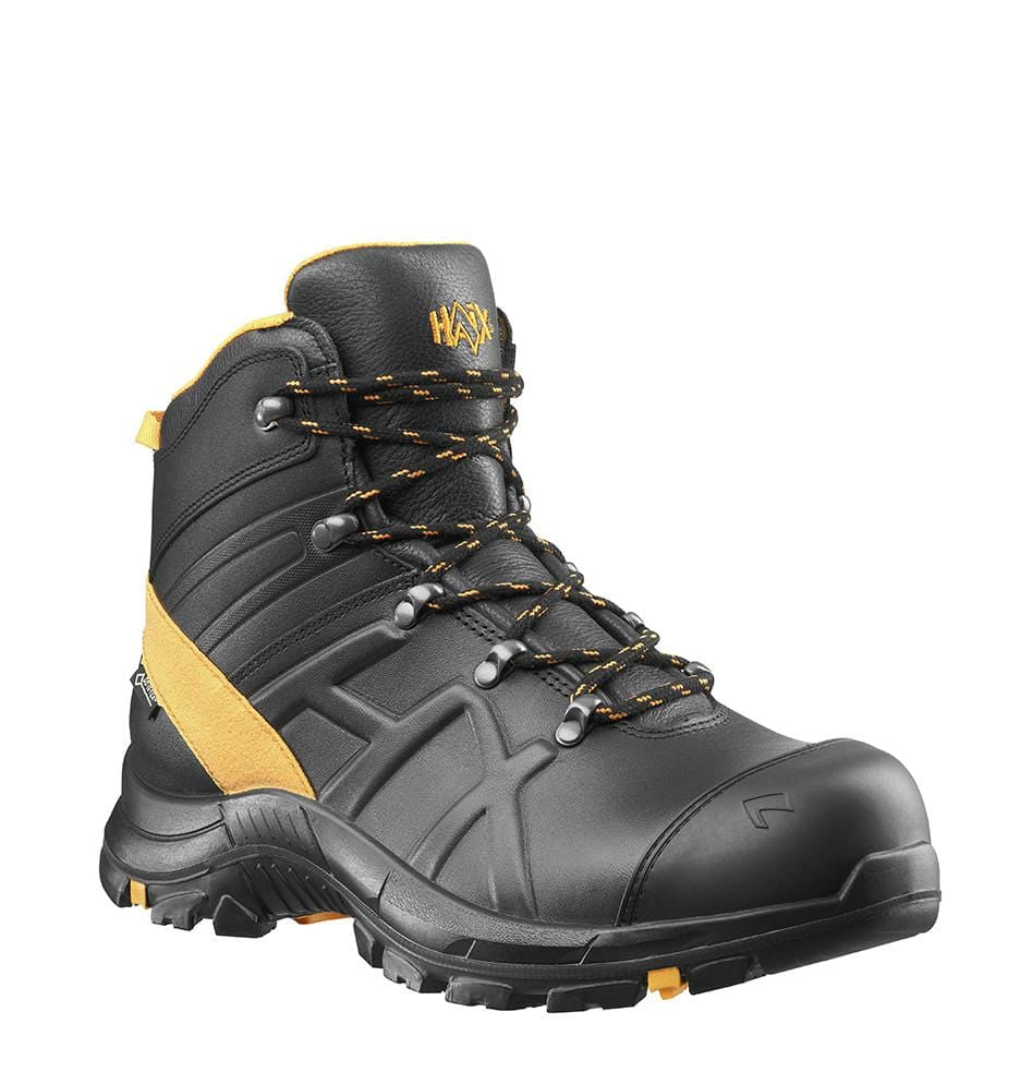 Robuste S3 Sicherheitsschuhe - Black Eagle 54 Mid Black Orange - wirbe-welt.shop