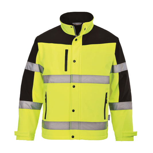 Zweifarbige Softshell-Jacke (3L)