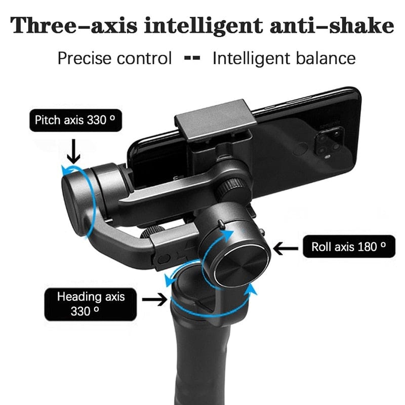 Orsda New F6 3-axis Gimbal Stabilizer Gopro Camera Stabilizer Shandheld Selfie Stick Tripod for Smartphone Connection Bluetooth - wirbe-welt.shop