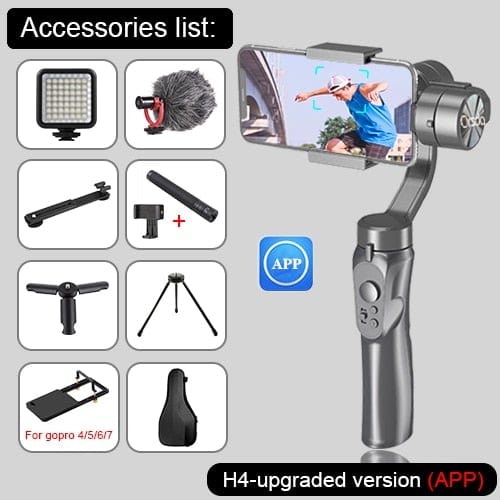 Orsda New F6 3-axis Gimbal Stabilizer Gopro Camera Stabilizer Shandheld Selfie Stick Tripod for Smartphone Connection Bluetooth - wirbe-welt.shop