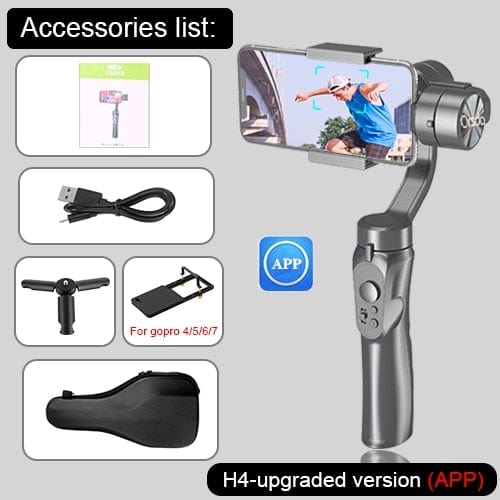 Orsda New F6 3-axis Gimbal Stabilizer Gopro Camera Stabilizer Shandheld Selfie Stick Tripod for Smartphone Connection Bluetooth - wirbe-welt.shop