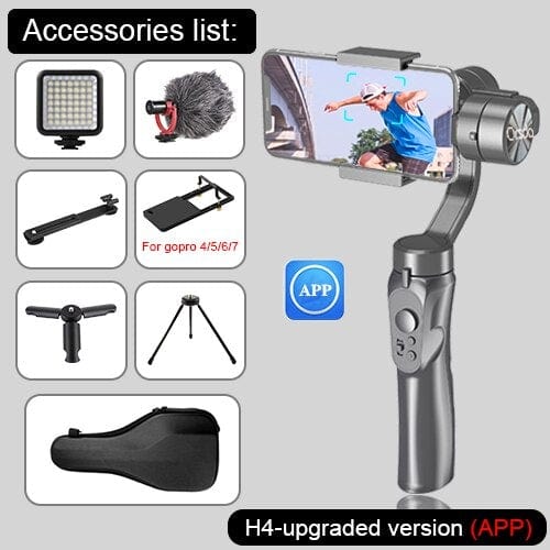 Orsda New F6 3-axis Gimbal Stabilizer Gopro Camera Stabilizer Shandheld Selfie Stick Tripod for Smartphone Connection Bluetooth - wirbe-welt.shop