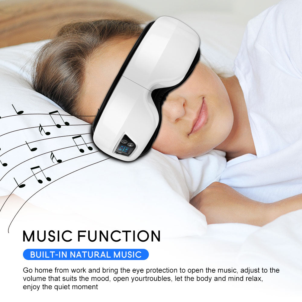Augenmassagegerät 6D Smart Airbag Vibration Augenpflege Instrument Hot Compress Bluetooth Augenmassagebrille Ermüdungsbeutel & amp; Falten