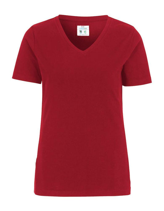 Stretch Damen T-Shirt rot- online gestalten & bedrucken lassen - wirbe-welt.shop