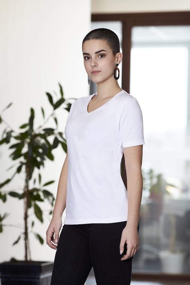 Stretch Damen T-Shirt Charcoal (980)- online gestalten & bedrucken lassen - wirbe-welt.shop