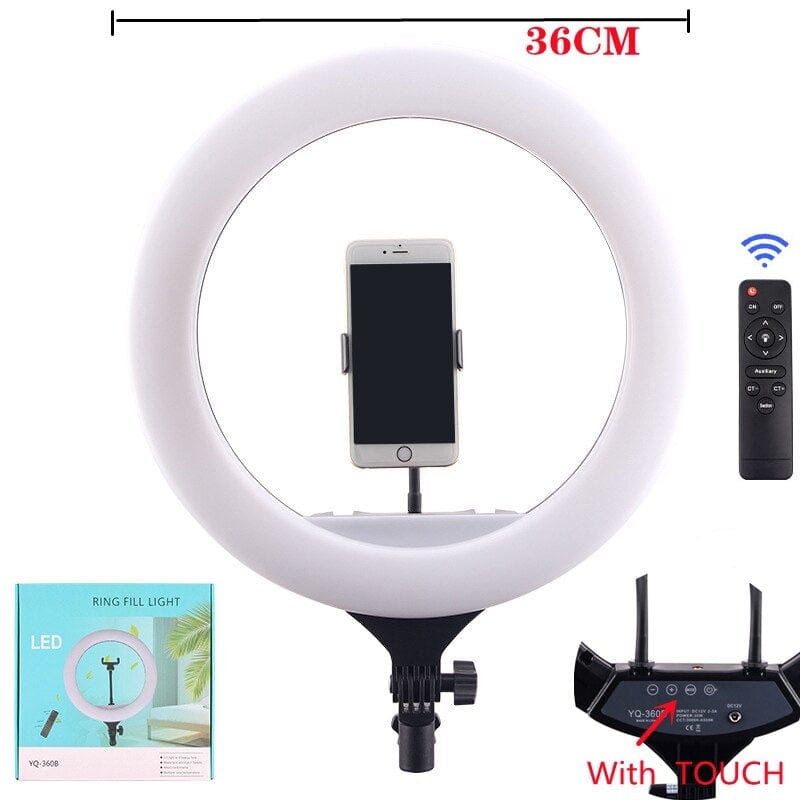 14" LED Ring Light Photographic Selfie Ring Lighting with Stand for Smartphone Youtube Makeup Video Studio Tripod Ring Light - wirbe-welt.shop