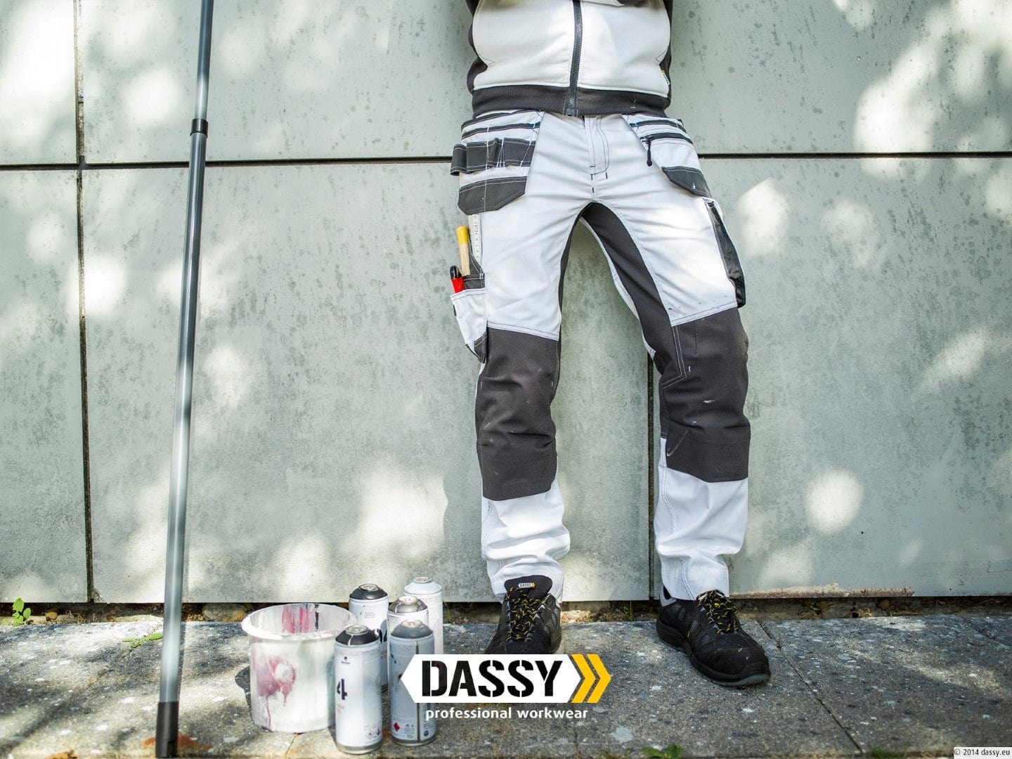 Dassy Malerhose für Herren - Arbeitshose für Maler mit Holstertasche - Flux Painters - wirbe-welt.shop