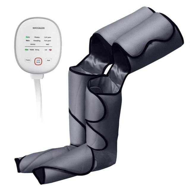Neue Bein Luftkompressionsmassagegerät beheizt für Fuß und Wade Oberschenkel Zirkulation mit Handheld-Controller 2 Modi 3 Intensitäten - wirbe-welt.shop