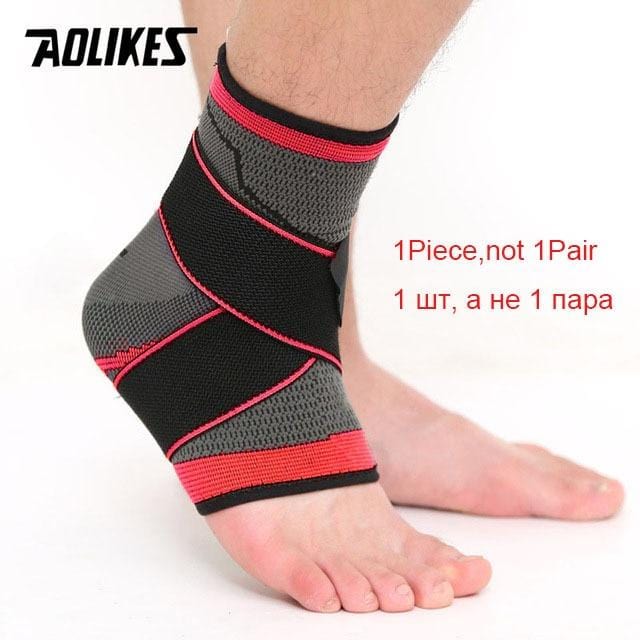AOLIKES 1 PC Sports Ankle Brace Compression Strap Sleeves Support 3D Weave Elastic Bandage Foot Protective Gear Gym Fitness - wirbe-welt.shop