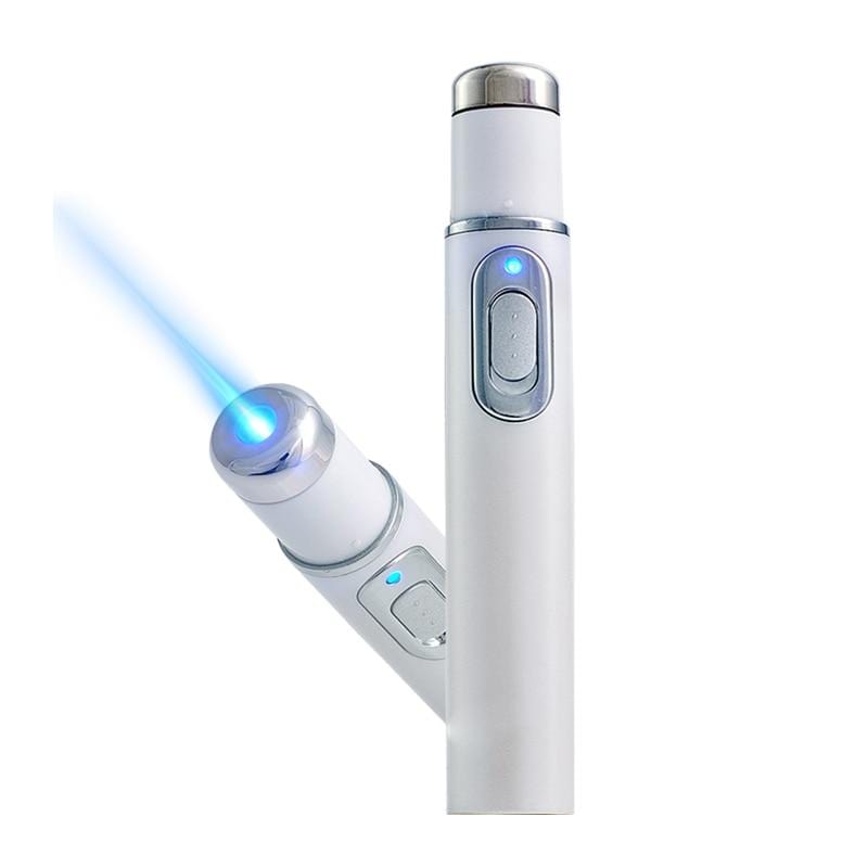 Acne Laser Pen Portable Wrinkle Removal Machine Durable Soft Scar Remover Device Blue Light Therapy Pen Massage Relax KD-7910 - wirbe-welt.shop
