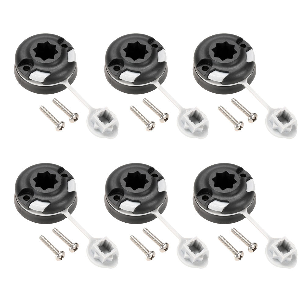 6/4/1PC Canoe Kayak Star Mount Base Inflatable Boat Sea Fishing Rod Holder Mount Base Tackle Fishing Kit Accessory