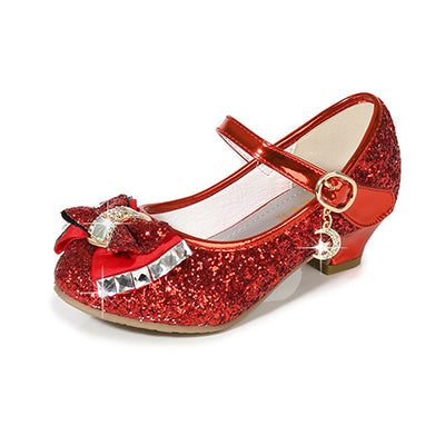 Prinzessinnen Schuhe für Mädchen - Kinderschuhe mit Absätzen für Blumenmädchen, Feier, Party