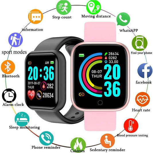 Smart Watch Männer Frauen Smartwatch Herzfrequenz Blutdruckmessgerät Fitness Tracker Watch Smart Armband für Android und IOS - wirbe-welt.shop