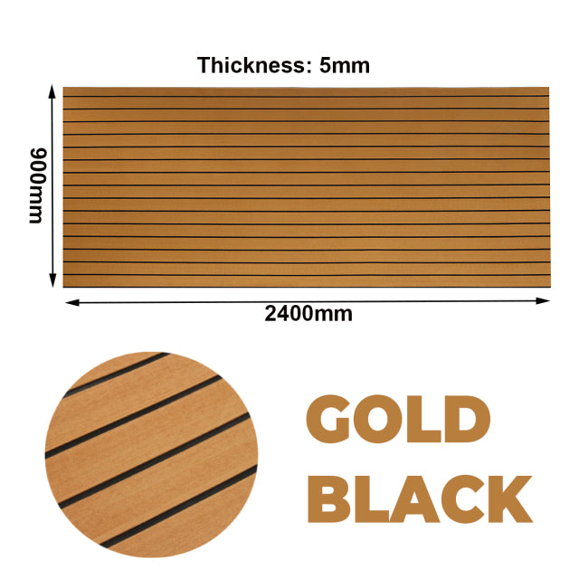 Self-Adhesive Foam Teak Decking EVA Foam Marine Flooring Faux Boat Decking Sheet Accessories Marine 600x2400x5mm