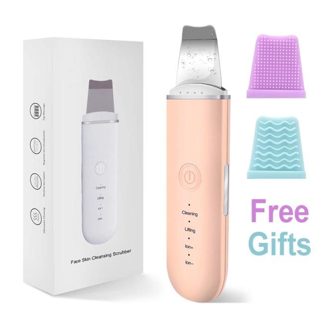Ultrasonic Skin Scrubber Vibration Face Spatula Blackhead Remover Facial Scrubber Shovel Clean Cavitation Peeling Facial Lifting - wirbe-welt.shop