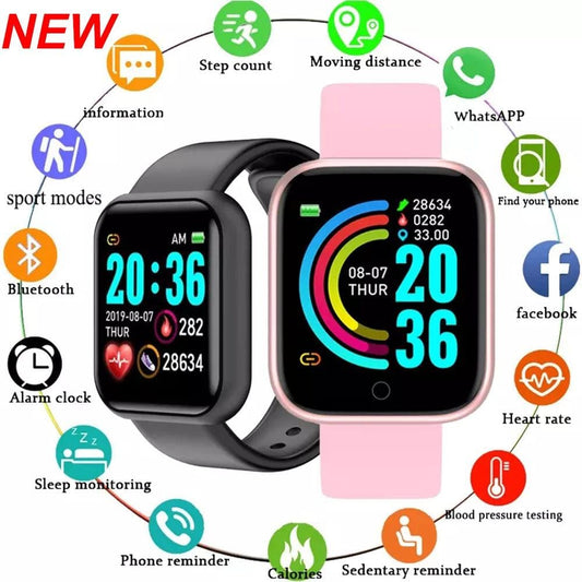 Y68 Smart Watch Männer Armbanduhren Smartwatch Elektronische Uhr Fitness Monitor Männer Geschenk Reloj inteligente für Huawei Relogio SB001 - wirbe-welt.shop
