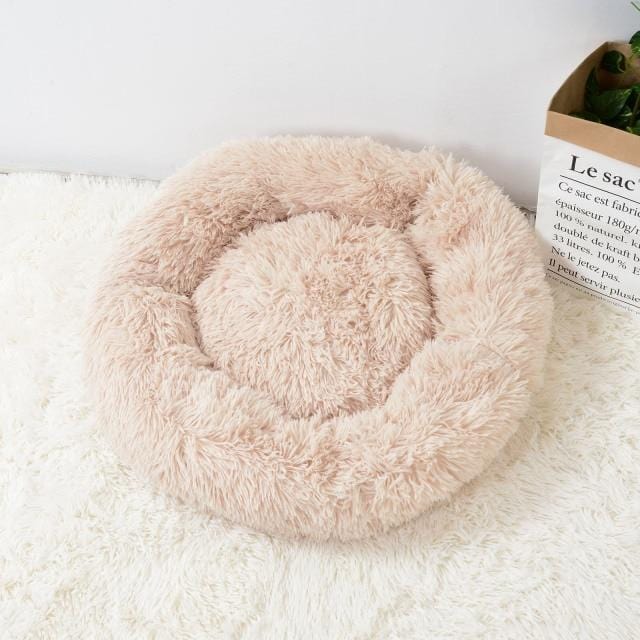 Katze Super Soft Long Plush Warm Mat Cute Lightweight Kennel Pet Sleeping Basket Bed Round Fluffy Comfortable Touch Pet Products - wirbe-welt.shop