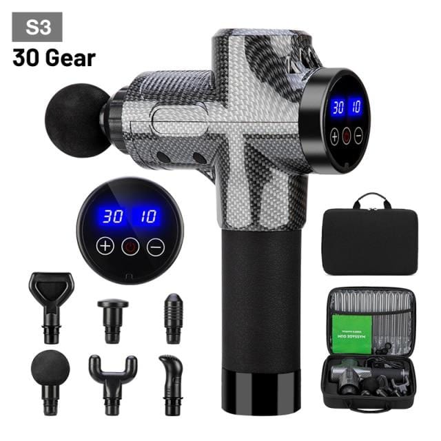 Electric Massage Gun S3 30 Gear Fascia Gun Deep Tissue Neck Body Back Muscle Massager Relaxation Pain Relief Exercise - wirbe-welt.shop