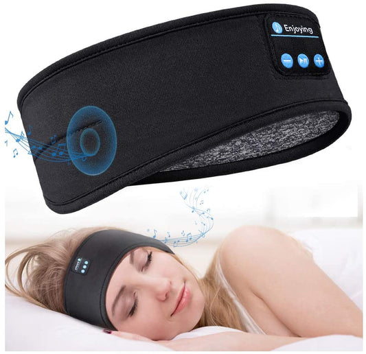 Bluetooth Schlafkopfhörer Sport Stirnband Dünne Weiche Elastische Bequeme Drahtlose Musik Kopfhörer Augenmaske für Seitenschläfer - wirbe-welt.shop