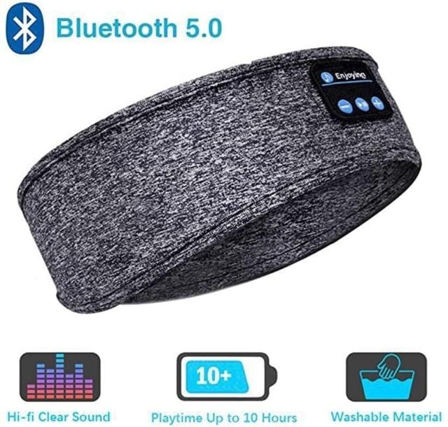 Bluetooth Schlafkopfhörer Sport Stirnband Dünne Weiche Elastische Bequeme Drahtlose Musik Kopfhörer Augenmaske für Seitenschläfer - wirbe-welt.shop