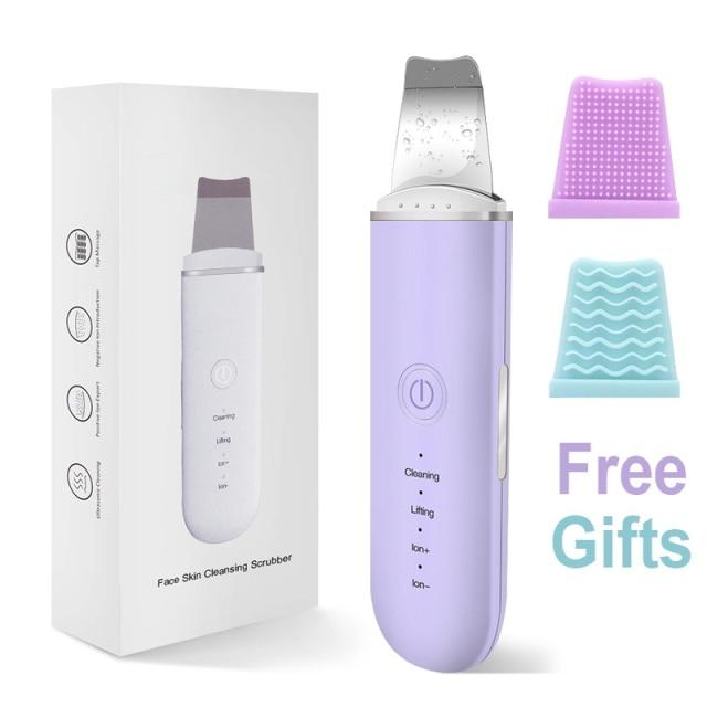 Ultrasonic Skin Scrubber Vibration Face Spatula Blackhead Remover Facial Scrubber Shovel Clean Cavitation Peeling Facial Lifting - wirbe-welt.shop